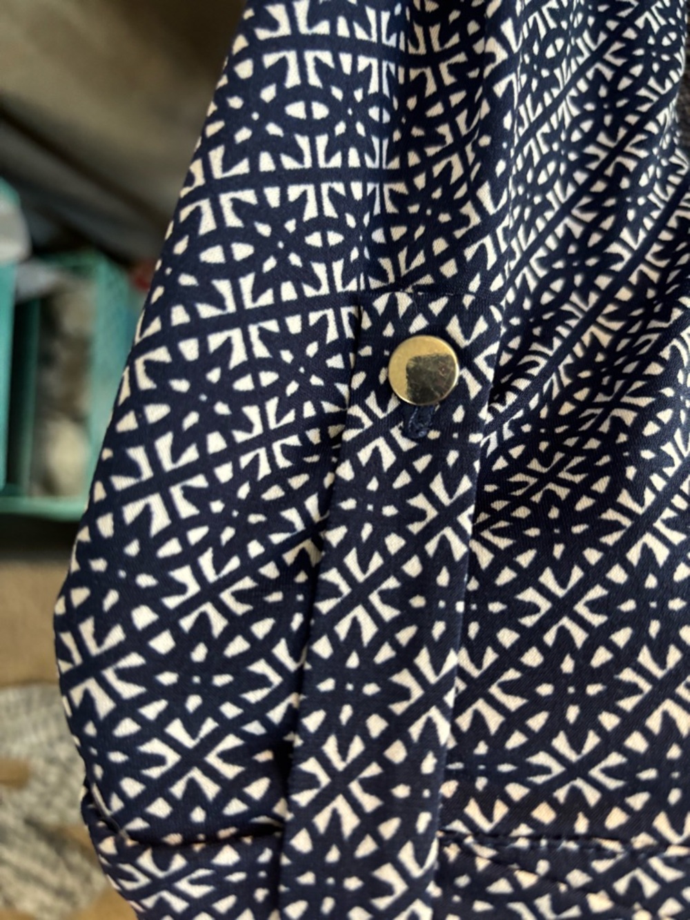 db blouse medium navy and white - Picture 2 of 3